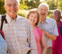 group of older people laughing