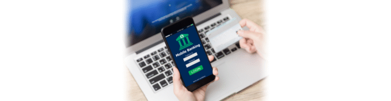 person using digital banking tools