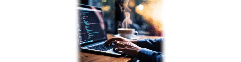 Person on a computer on a not spoofed website