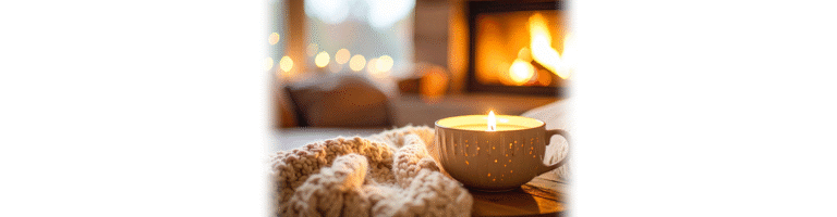 fireplace burning with Budget Pay programs for utilities