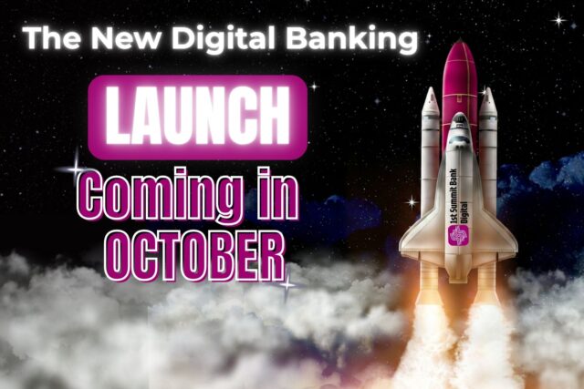 Space shuttle blasting off for a new digital banking experience